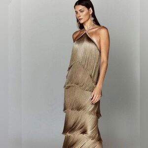 Brown fringe Dress